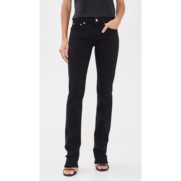 Citizens Of Humanity Denim - Citizens of Humanity Avedon‎ Slick Skinny Leg Jeans Black Low Rise Raw Hem 28.5